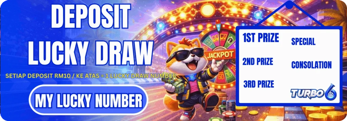 Turbo6 Banner Deposit Lucky Draw Online Game