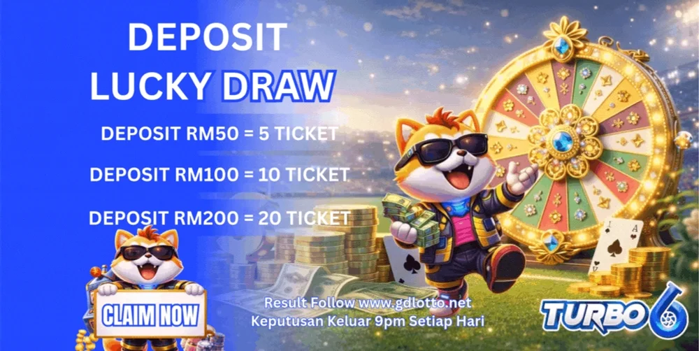 Turbo6 Banner Deposit for Lucky Draw Tickets